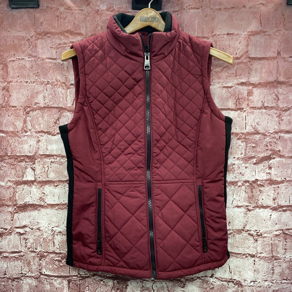 Andrew Marc Women’s Quilted Insulated Vest Size S Burgandy
